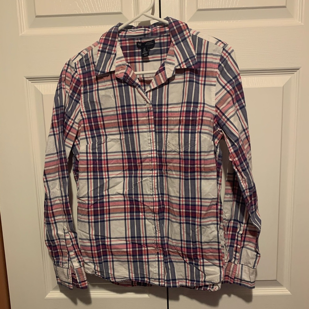 Gap Plaid Button Front Shirt